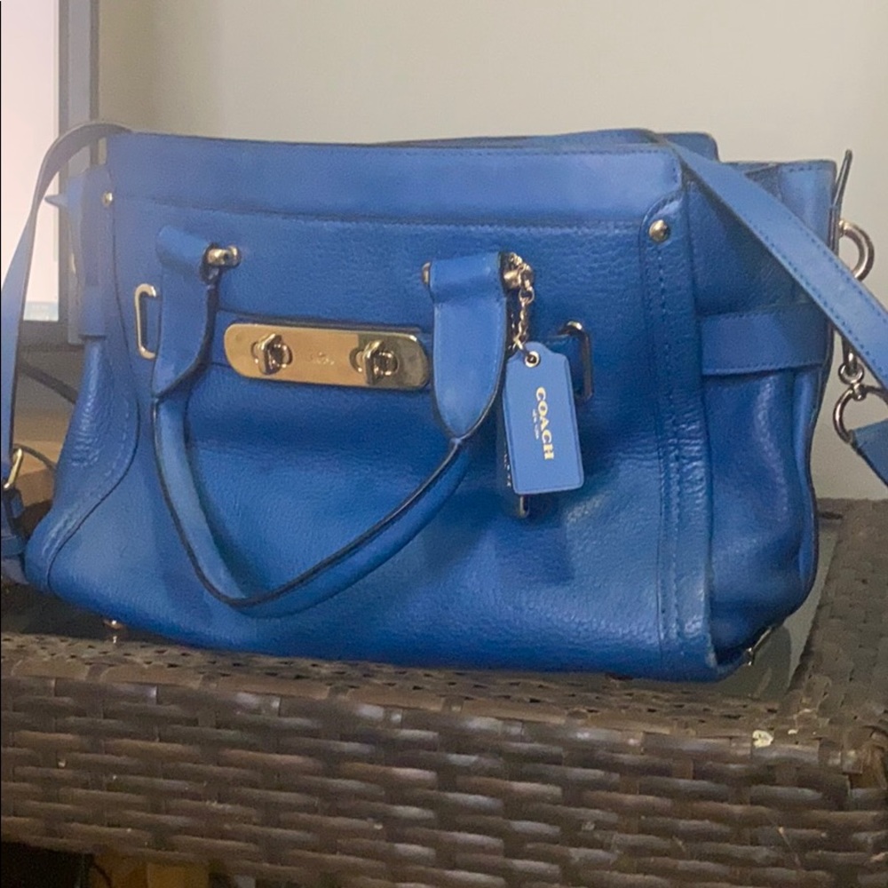 Large Blue Coach Purse